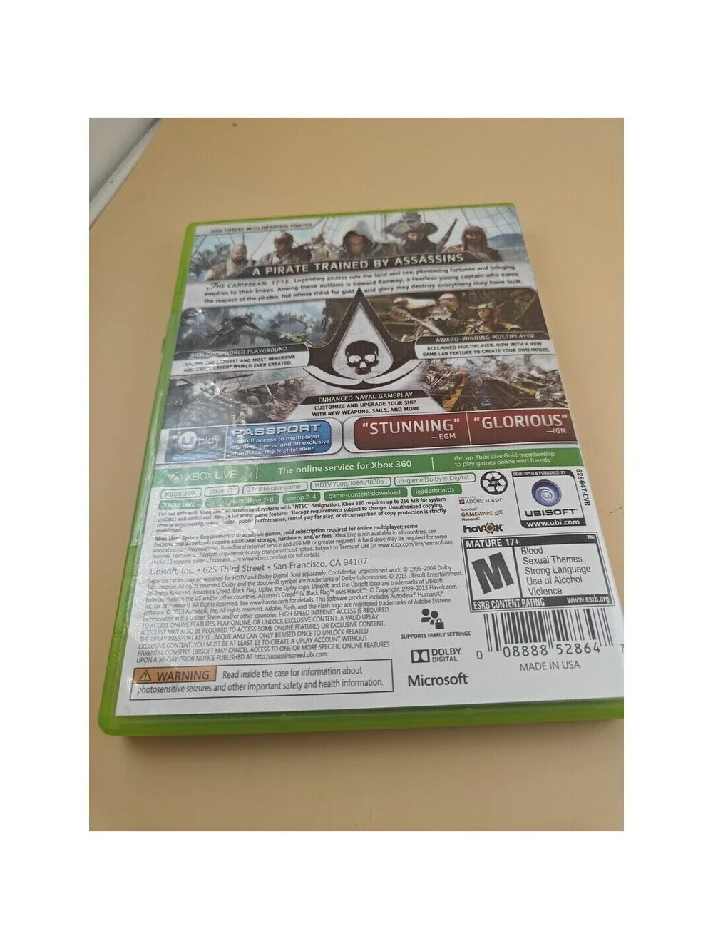 Assassin's Creed IV Black Flag Xbox 360 Complete Game